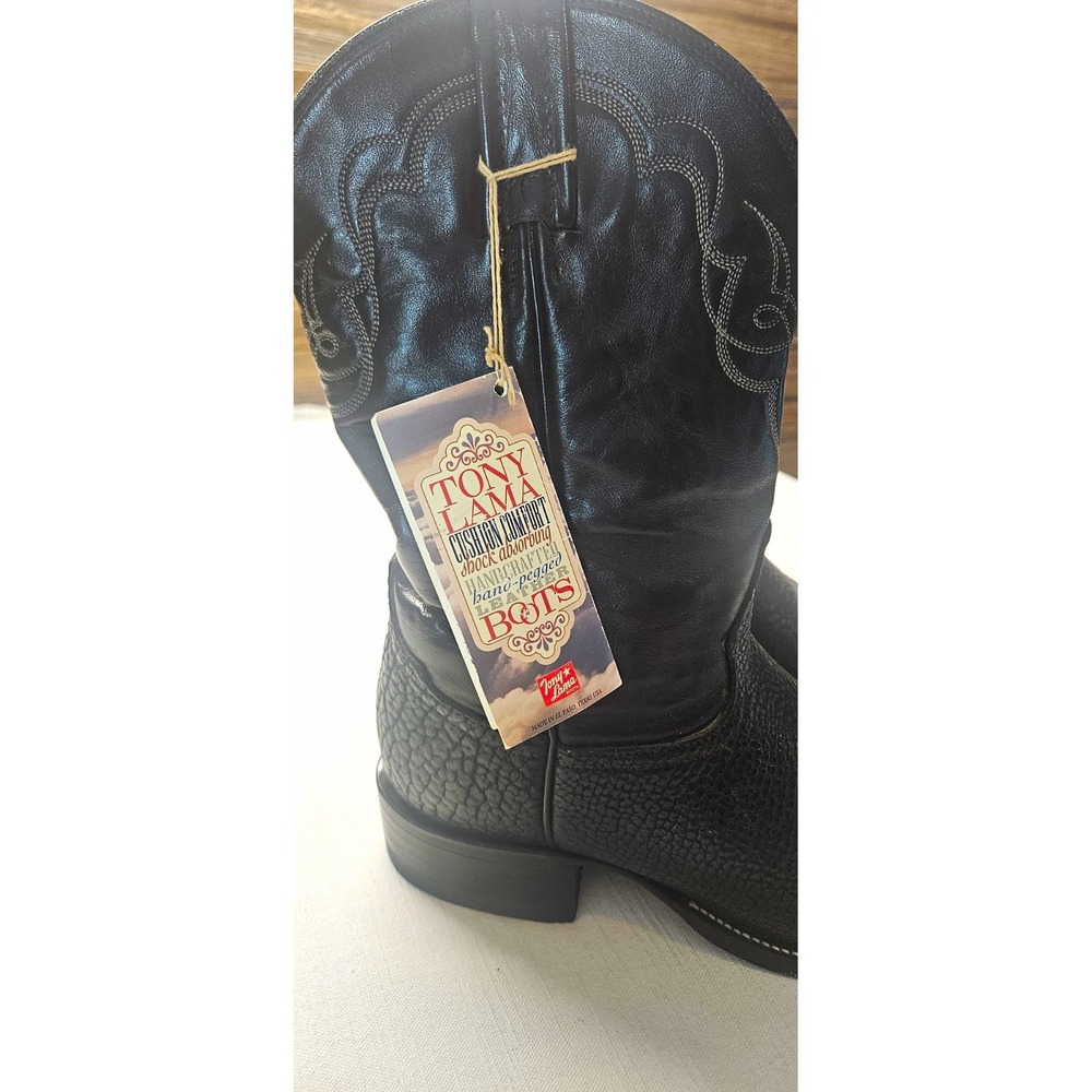 VINTAGE- NEW OLD STOCK , 80'S Tony Lama Mens Bullhide Boots, Size 7D